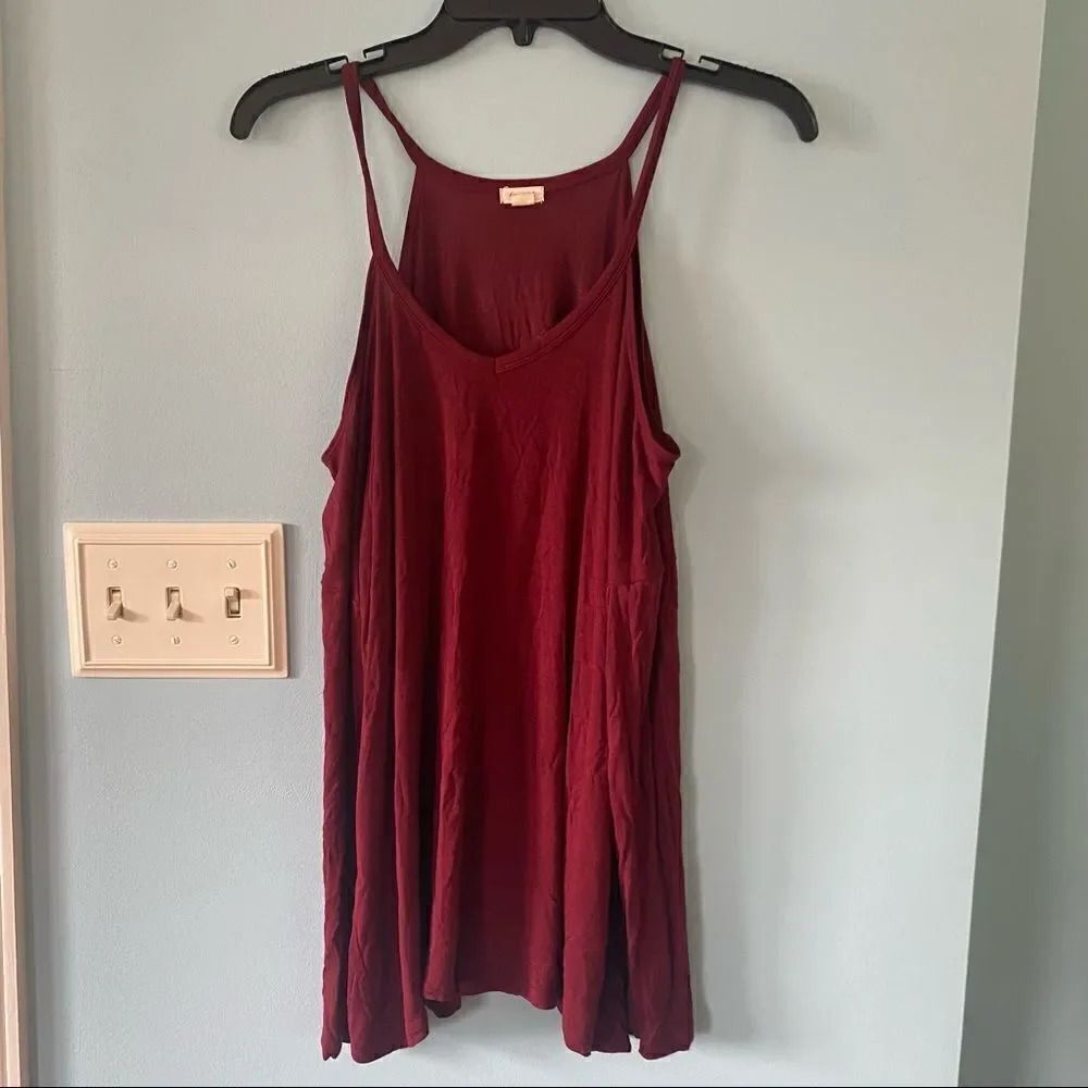 Garage Maroon Cold Shoulder Top - Picture 2 of 5